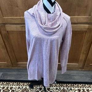 between me & you || lavender cowl neck cotton tunic top